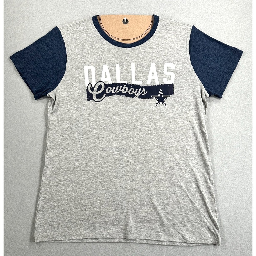 Dallas Cowboys G-III 4Her Women's Gray Graphic T-Shirt Large NFL NWT